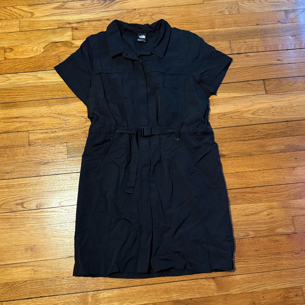 The North Face Black Polo Collar Mini Dress - Picture 2 of 11